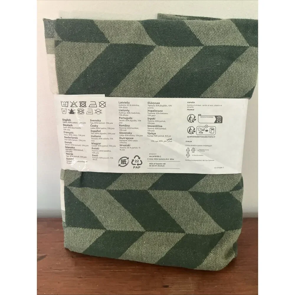 IKEA Sandviva New 2 Natural Cotton Jute Stripe Chevron Kitchen Tea Dish Towels